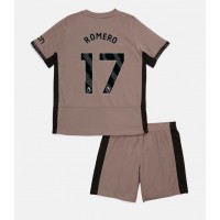Dječji Nogometni Dres Tottenham Hotspur Cristian Romero #17 Rezervni 2023-24 Kratak Rukav (+ Kratke hlače)